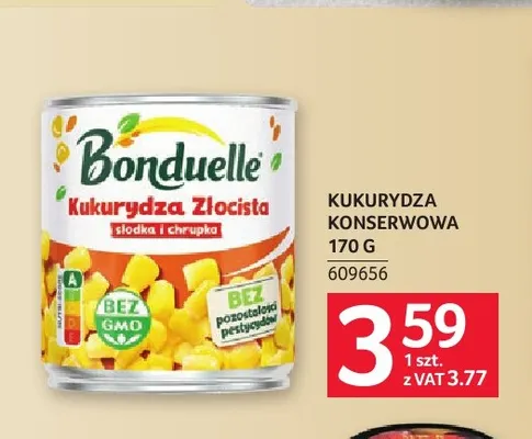 Kukurydza konserwowa Bonduelle promocja w Selgros