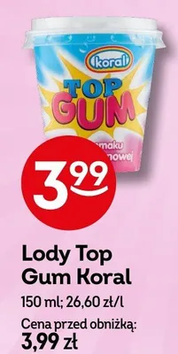 Lody Top Gum promocja w Żabka