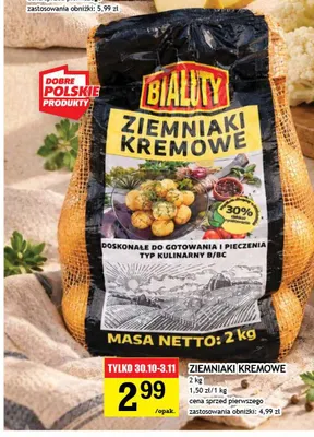 Ziemniaki kremowe Białuty promocja w Gram Market