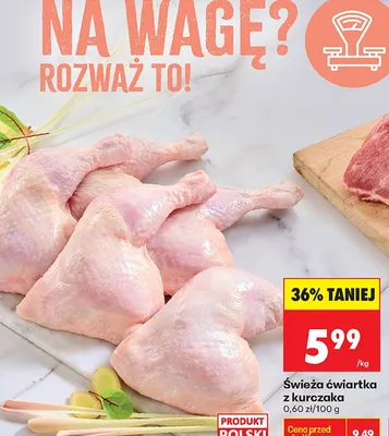 Świeża ćwiartka z kurczaka promocja w Biedronka