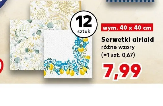 Serwetki papierowe Airlaid promocja w Kaufland