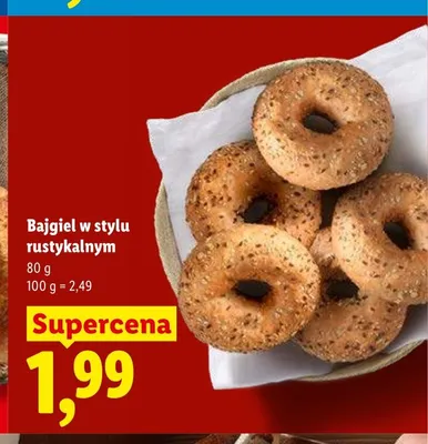 Bajgiel w stylu rustykalnym promocja w Lidl