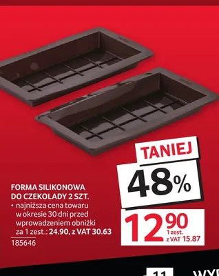 Forma silikonowa do czekolady 2-pak promocja w Selgros