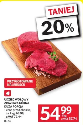 Udziec wołowy zrazowa górna duża porcja promocja w Selgros