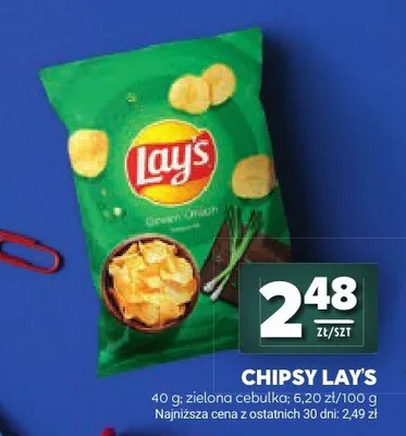 Chipsy Lay's o smaku zielonej cebulki promocja w Stokrotka