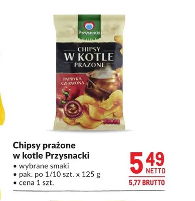 Chipsy prażone w kotle Przysnacki promocja w Makro