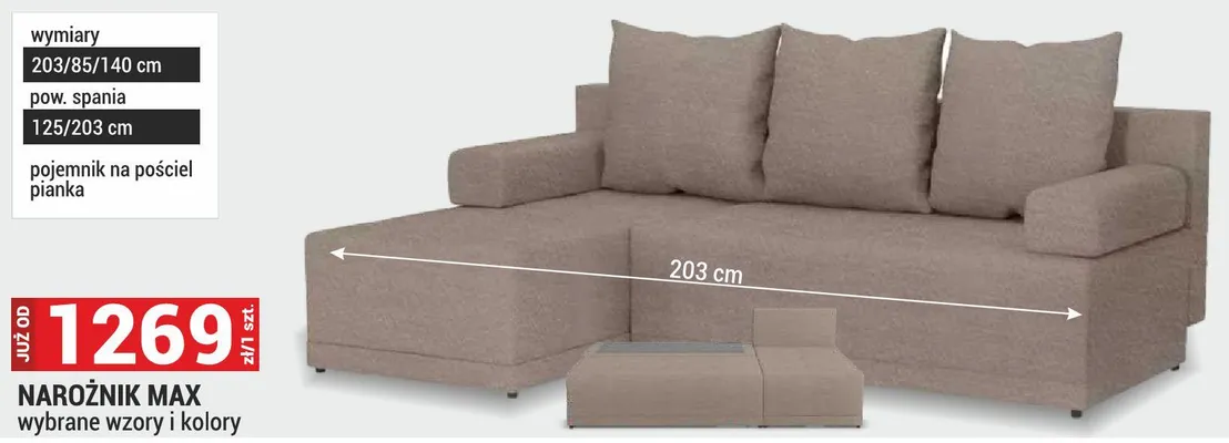 Narożnik MAX promocja w Merkury Market