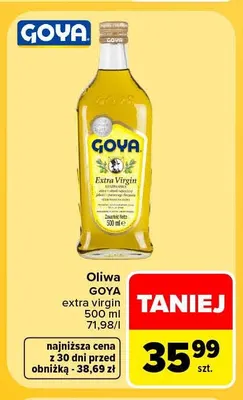 Oliwa extra virgin Goya promocja w Carrefour