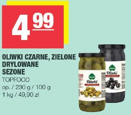 Oliwki czarne, zielone drylowane promocja w SPAR