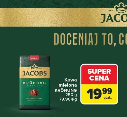 Kawa mielona Jacobs Krönung promocja w Carrefour