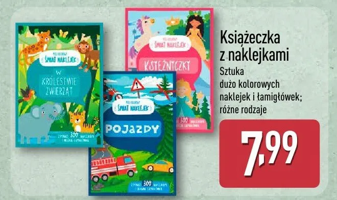 Książeczka z naklejkami promocja w Aldi