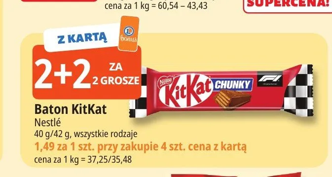 Baton KitKat Chunky promocja w Leclerc