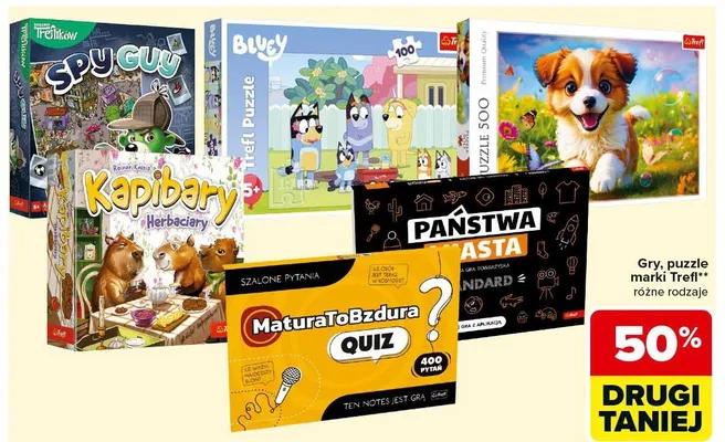 Gry, puzzle marki Trefl różne rodzaje promocja w Carrefour