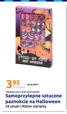 Samoprzylepne sztuczne paznokcie na Halloween promocja w Action