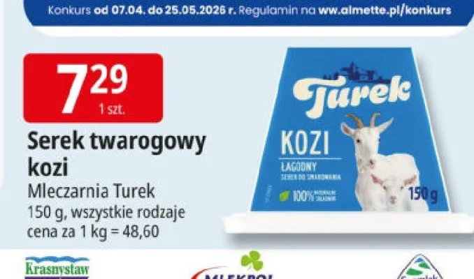 Serek twarogowy kozi promocja w Leclerc