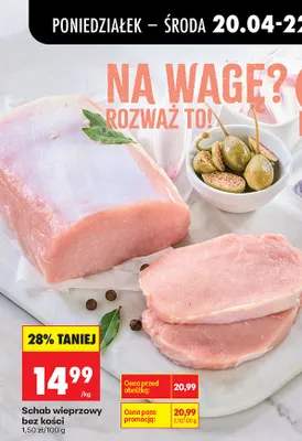 Schab wieprzowy bez kości promocja w Biedronka