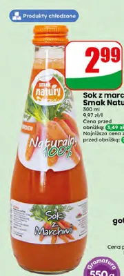 Sok z marchwi Smak Natury promocja w Dino