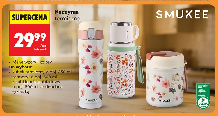 Kubek termiczny 450 ml Smukee promocja w Biedronka
