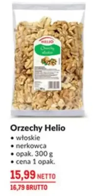 Orzechy Helio włoskie łuskane nerkowca promocja w Makro
