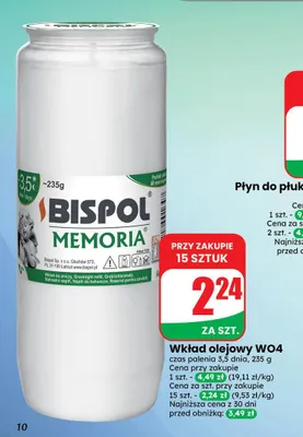 Wkład olejowy Bispol Memoria promocja w Dino