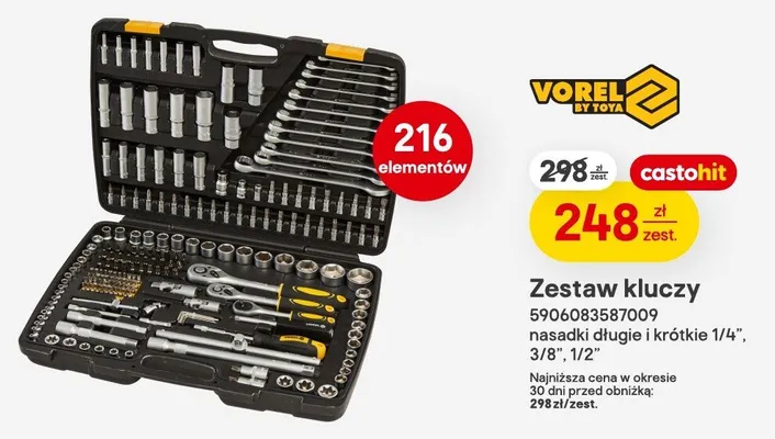 Zestaw kluczy promocja w Castorama