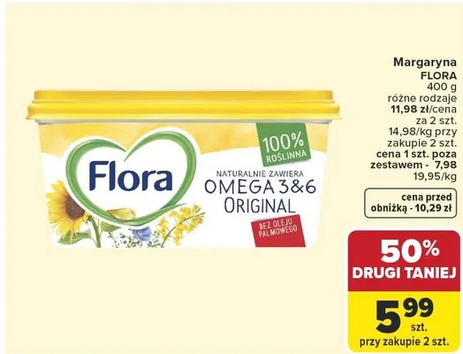 Margaryna Flora Original promocja w Carrefour