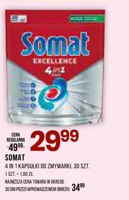 Kapsułki do zmywarki 4 in 1 Somat promocja w Drogerie Natura