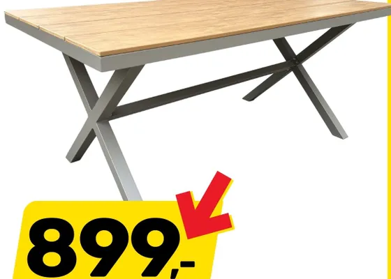 Stół ogrodowy Viva 160x90x72cm blat polywood stelaż aluminiowy promocja w Bricomarche
