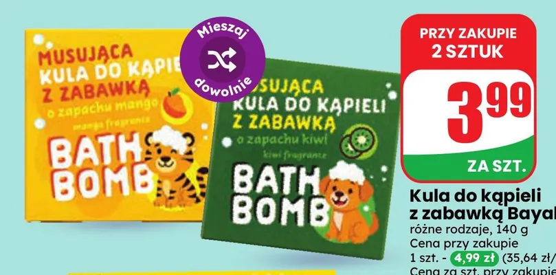 Kula do kąpieli z zabawką o zapachu mango Bayabelle promocja w Dino