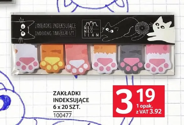 Zakładki indeksujące Miau Mau Team promocja w Selgros