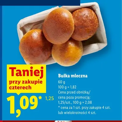 Bułka mleczna promocja w Lidl