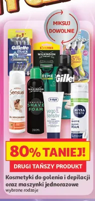 Kosmetyki do golenia i depilacji oraz maszynki jednorazowe promocja w Auchan