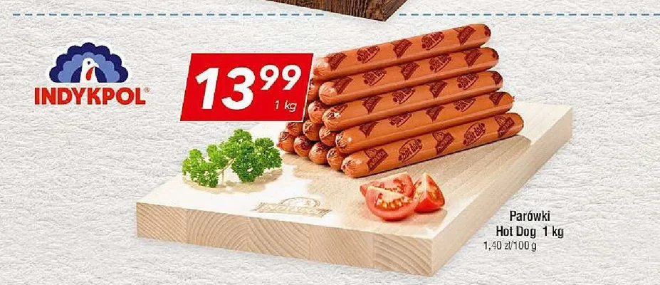 Parówki Hot Dog Indykpol promocja w LEWIATAN