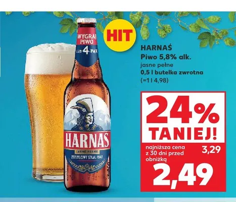Piwo Harnaś jasne pełne promocja w Kaufland