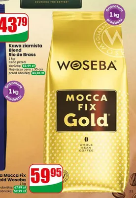 Kawa ziarnista Woseba Mocca Fix Gold promocja w Dino