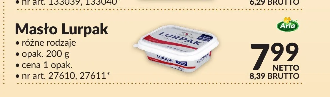 Masło Lurpak promocja w Makro