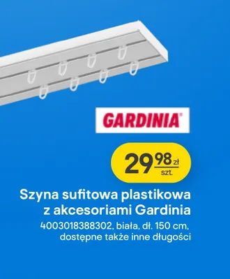 Szyna sufitowa plastikowa z akcesoriami promocja w Castorama