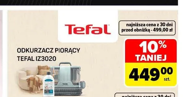Odkurzacz piorący IZ3020 Tefal promocja w Carrefour Market