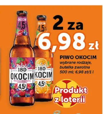 Piwo smakowe Okocim Malina z Borówką promocja w Euro Sklep