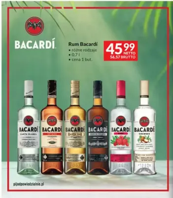 Rum Bacardi Carta Blanca promocja w Makro