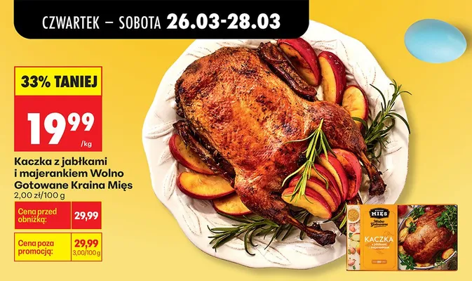 Kaczka z jabłkami i majerankiem wolno gotowane kraina mięs promocja w Biedronka