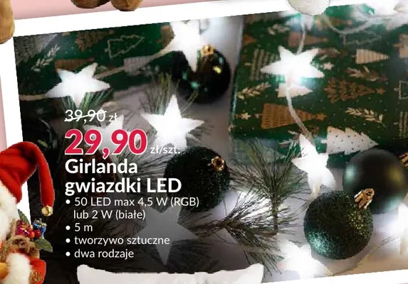 Girlanda gwiazdki LED promocja w Salony Agata