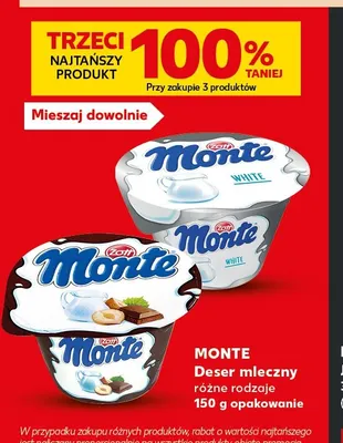Deser mleczny Monte promocja w Kaufland