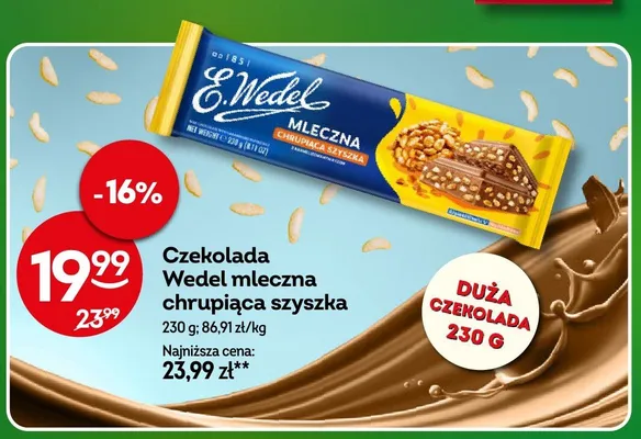 Czekolada Wedel mleczna chrupiąca szyszka promocja w Żabka