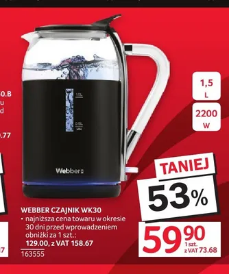 Czajnik elektryczny Webber WK30 promocja w Selgros