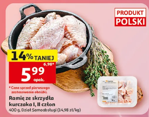 Ramię ze skrzydła kurczaka I II człon Auchan promocja w Auchan