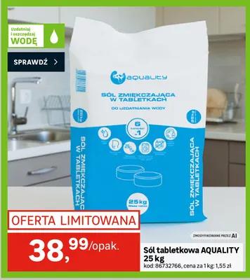 Sól tabletkowa Aquality promocja w Leroy Merlin