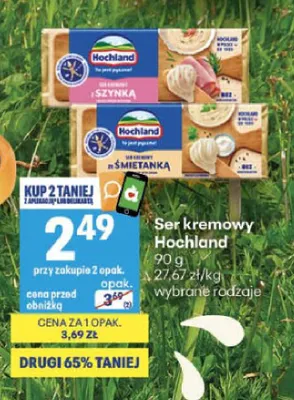 Ser kremowy ze śmietanką Hochland promocja w Delikatesy Centrum