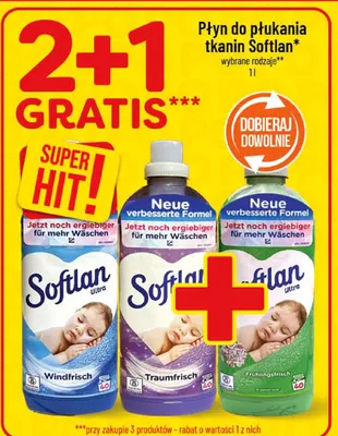 Płyn do płukania tkanin Softlan wybrane rodzaje promocja w POLOmarket
