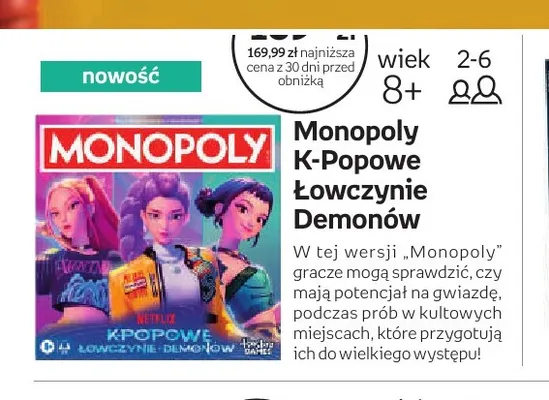 Gra Monopoly K-Popowe Łowczynie Demonów promocja w Empik